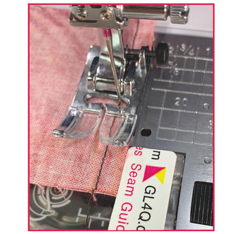 Guidelines4Quilting Super Easy Seam Guide Setter with 6 Reusable Adhesive Seam Guides - Easily Set a Scant 1/4-Inch Guide to Achieve Accuracy and No Fabric Waste - For Any Sewing Machine - Made in USA - Image 4